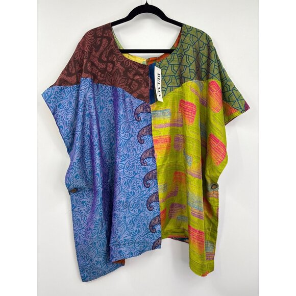 Belma New York Boho Tunic Poncho Patchwork One Size NEW - Picture 1 of 5